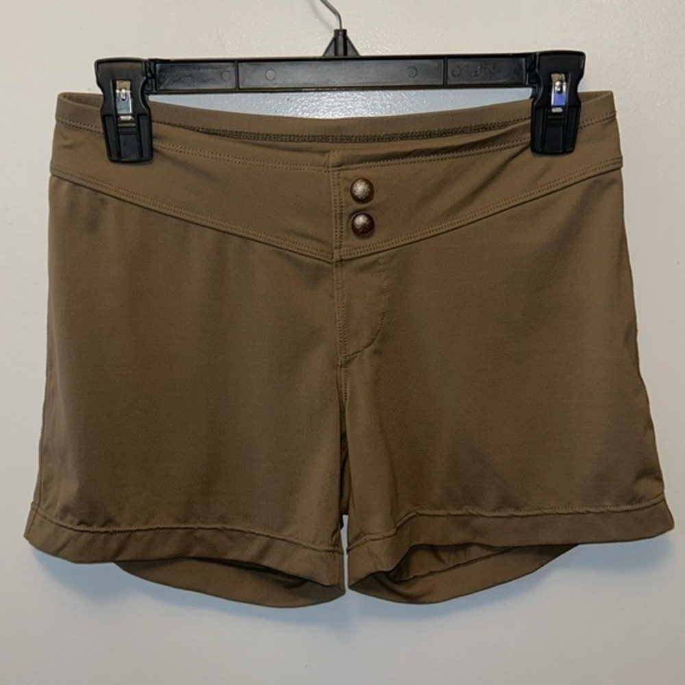 Athleta Women's XXS Active Running Jogging‎ Stretch Olive Green Shorts
